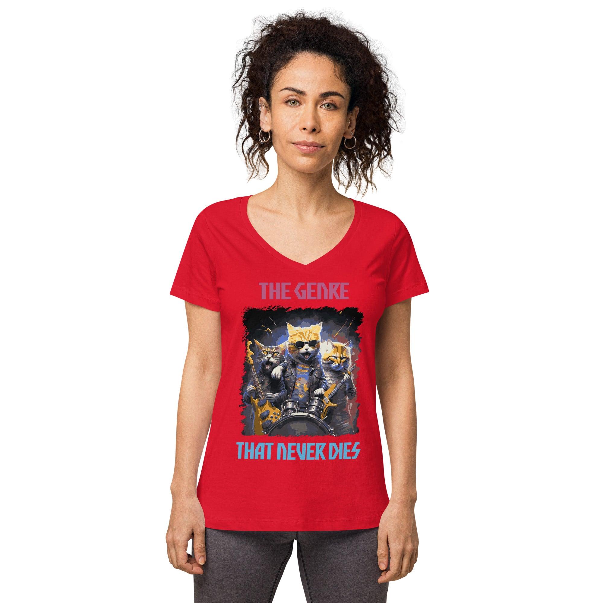 The genre That Never Dies Women’s fitted v-neck t-shirt - Beyond T-shirts