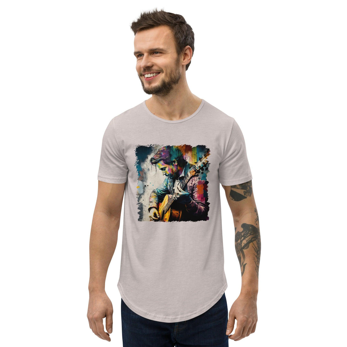 The Guitar Speaks My Soul Men's Curved Hem T-Shirt - Beyond T-shirts