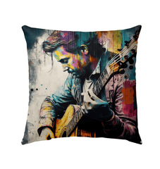 The Guitar Speaks My Soul Outdoor Pillow - Beyond T-shirts