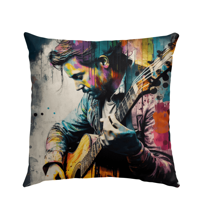 The Guitar Speaks My Soul Outdoor Pillow - Beyond T-shirts