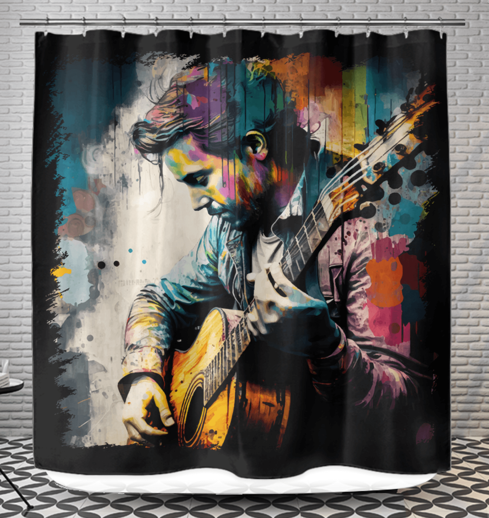 The Guitar Speaks My Soul Shower Curtain - Beyond T-shirts