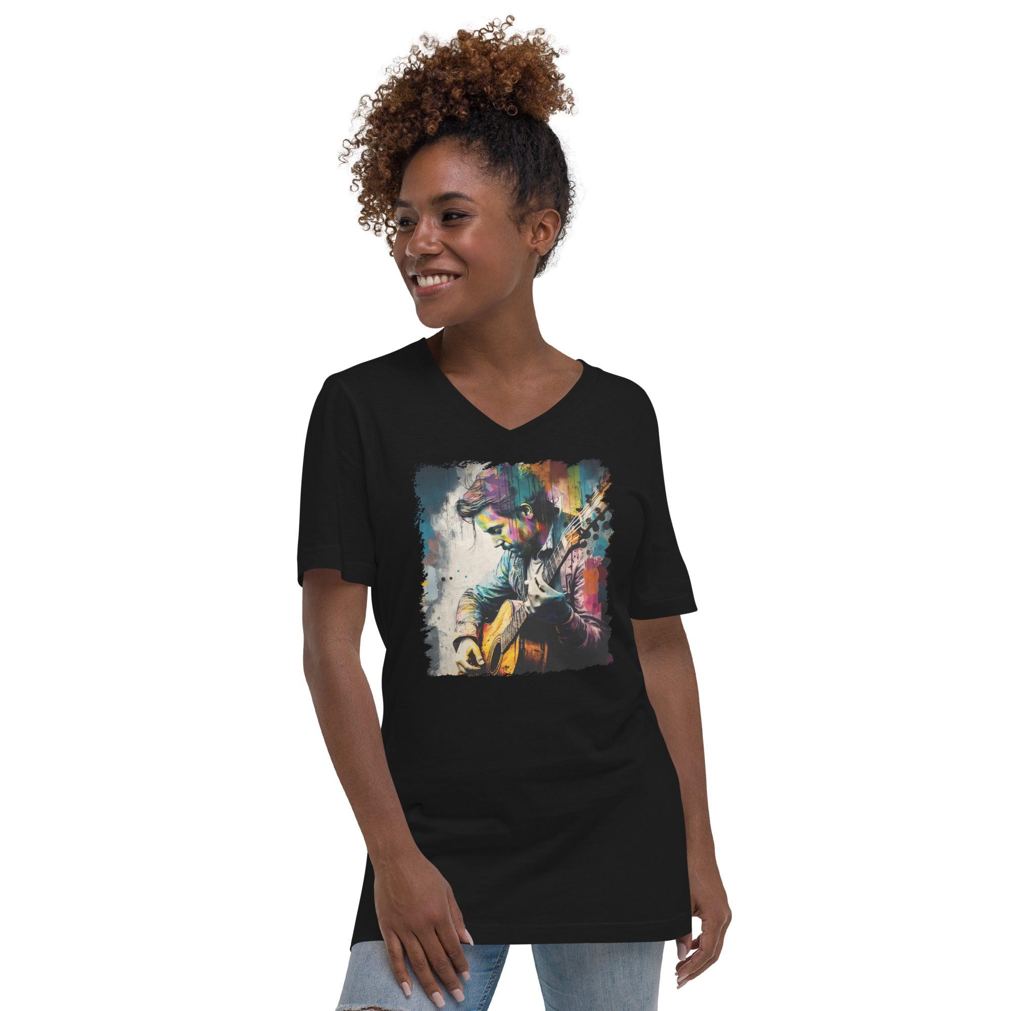 The Guitar Speaks My Soul Unisex Short Sleeve V-Neck T-Shirt - Beyond T-shirts