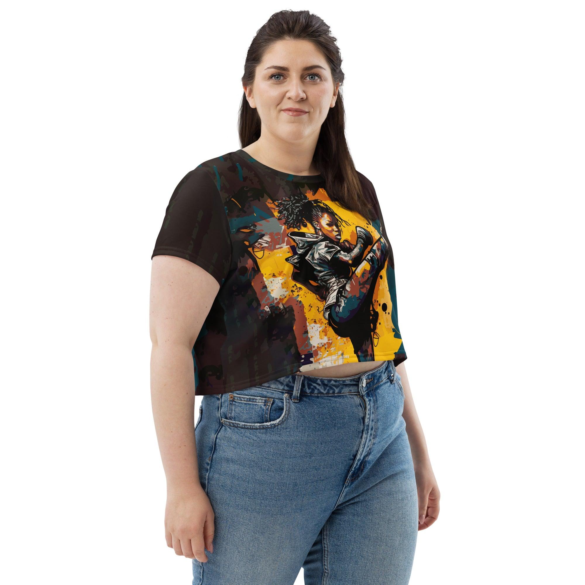 The Only Limit Is Fear All-Over Print Crop Tee - Beyond T-shirts