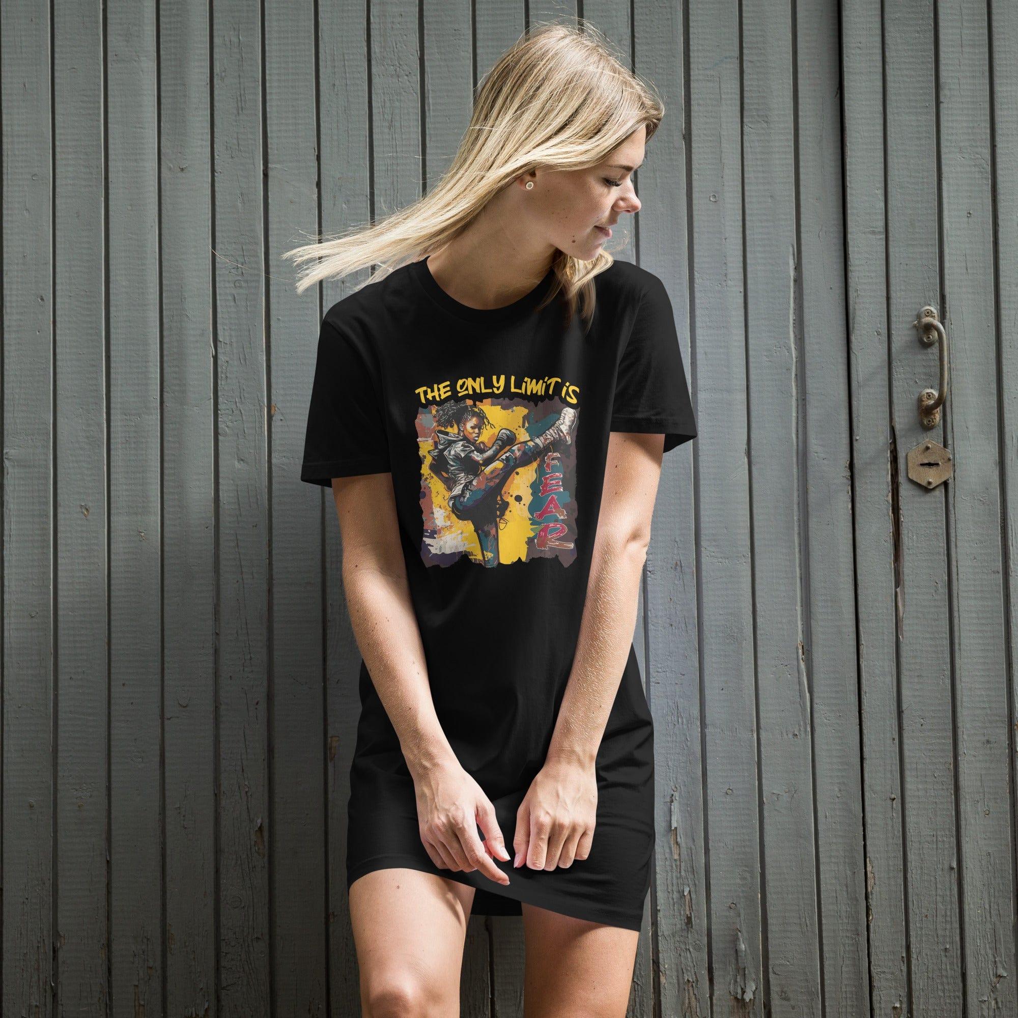 The Only Limit Is Fear Organic Cotton T-Shirt Dress - Beyond T-shirts