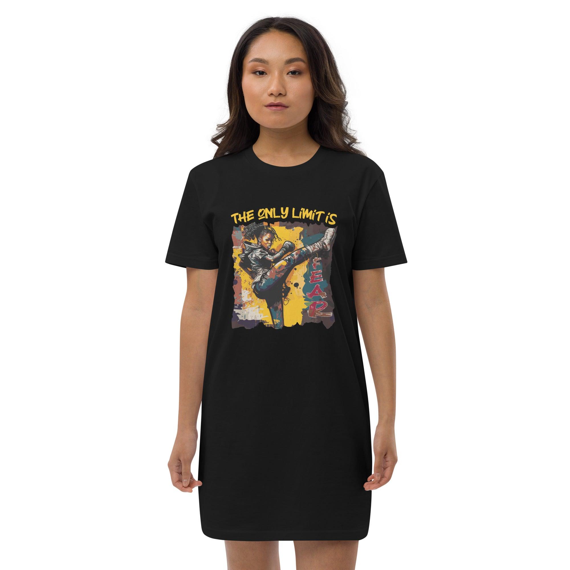 The Only Limit Is Fear Organic Cotton T-Shirt Dress - Beyond T-shirts