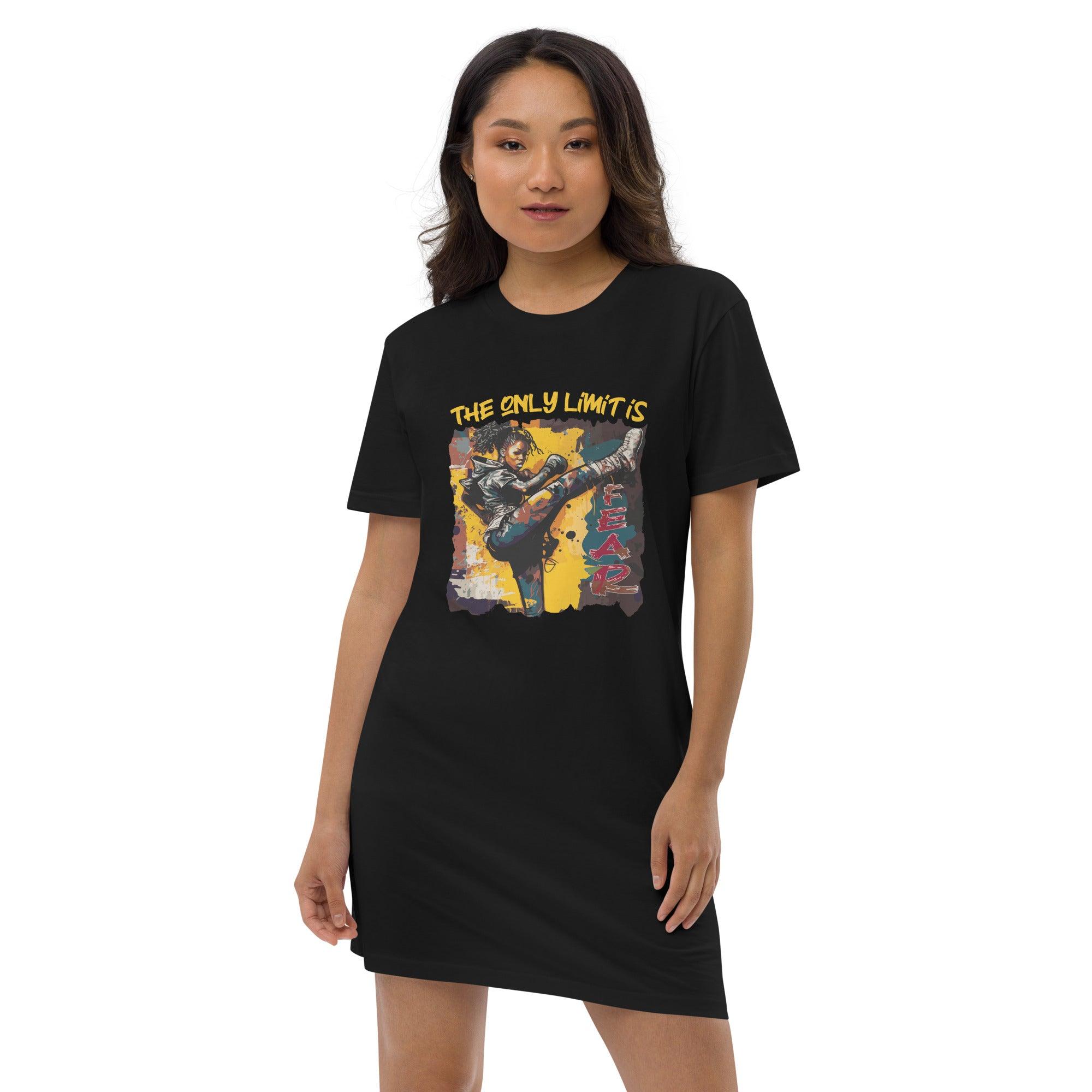 The Only Limit Is Fear Organic Cotton T-Shirt Dress - Beyond T-shirts