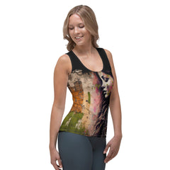 The Saxophone Empowers Her Sublimation Cut & Sew Tank Top - Beyond T-shirts