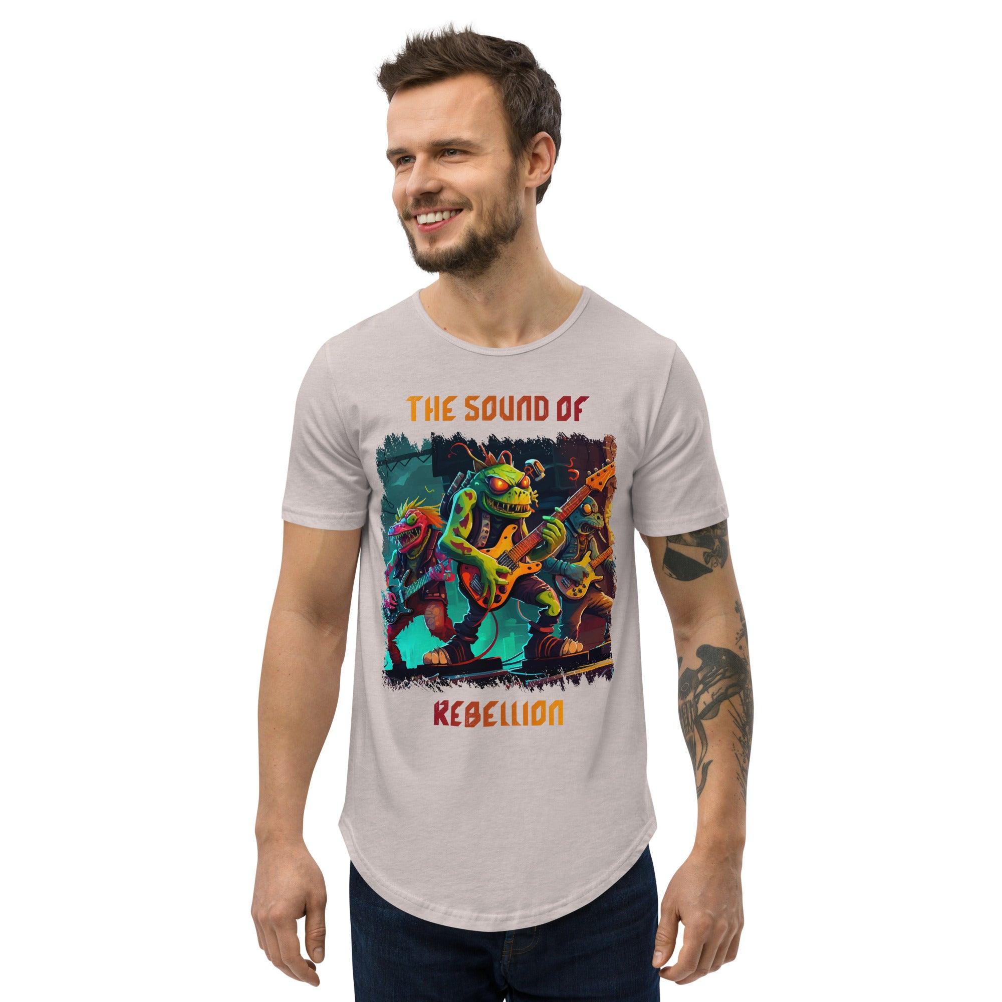 The Sound Of Rebellion Men's Curved Hem T-Shirt - Beyond T-shirts