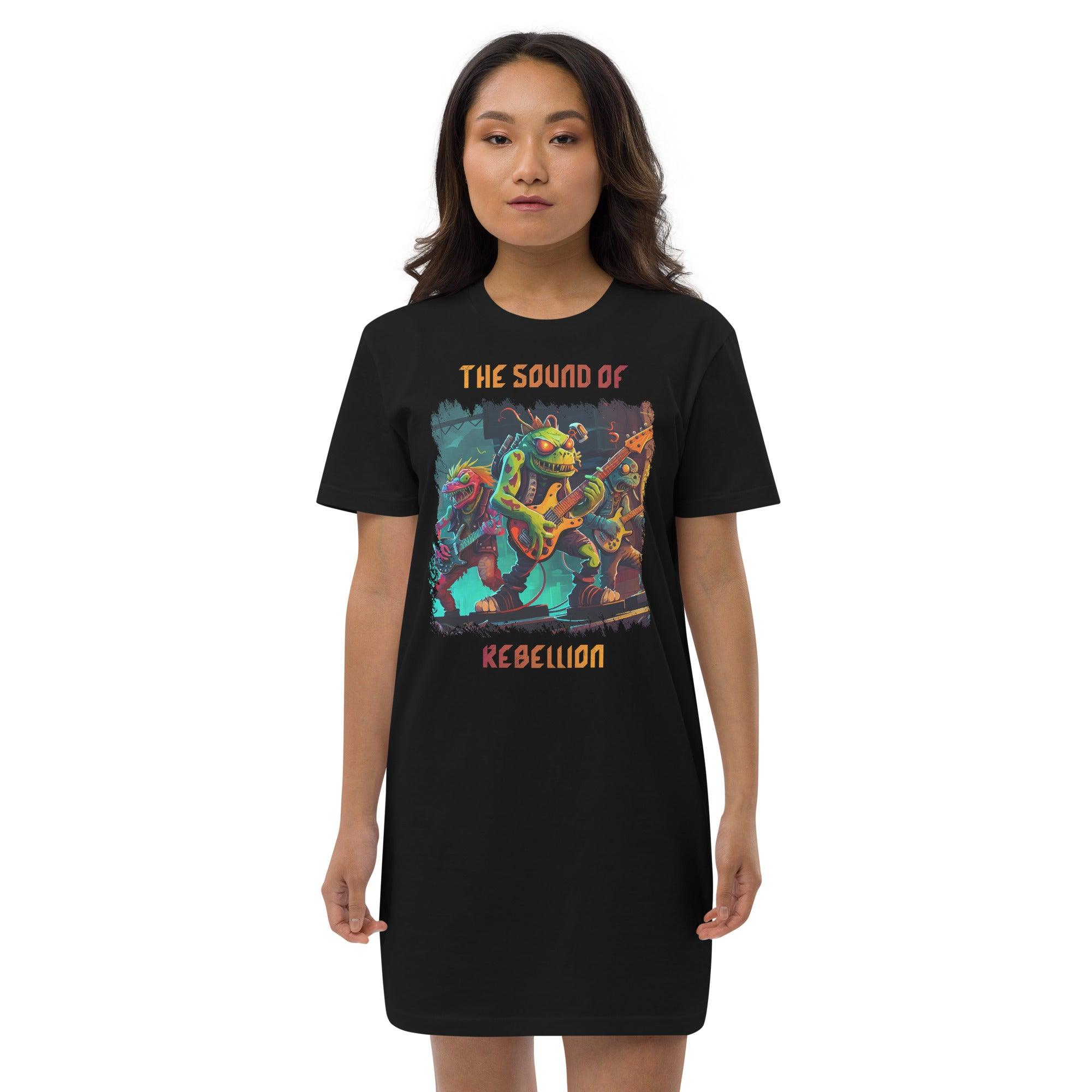 The sound of rebellion organic cotton t-shirt dress - Beyond T-shirts