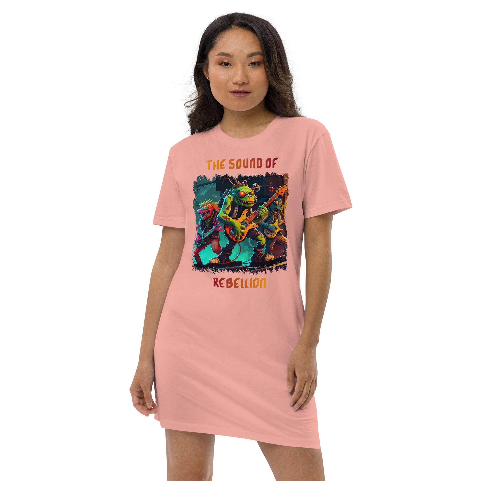 The sound of rebellion organic cotton t-shirt dress - Beyond T-shirts