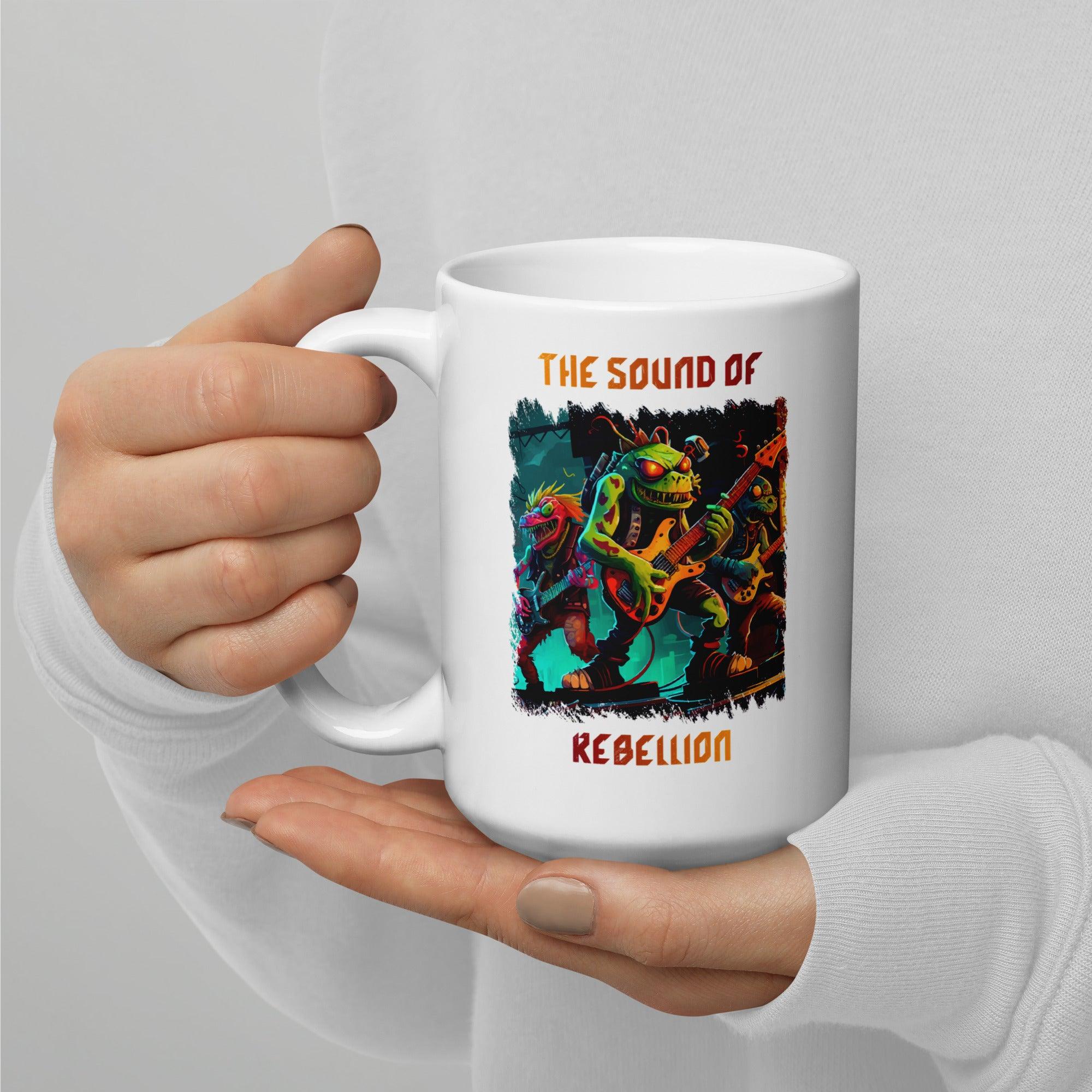 The sound of rebellion white glossy mug - Beyond T-shirts