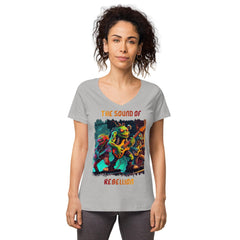 The sound of rebellion women’s fitted v-neck t-shirt - Beyond T-shirts