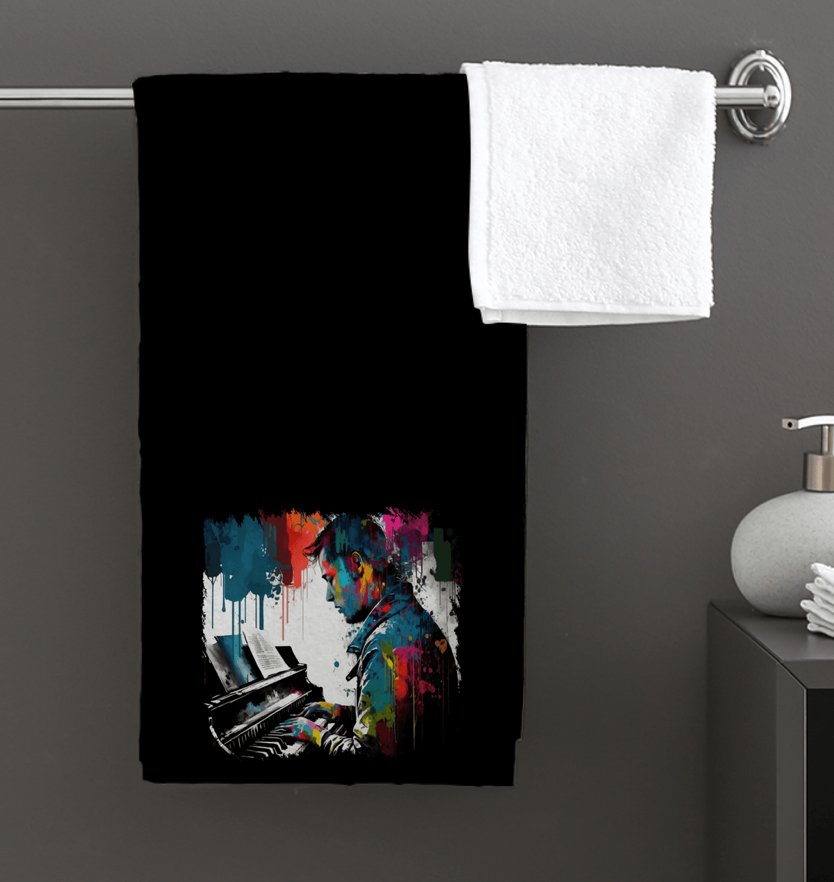 Throw Down Some Chords Bath Towel - Beyond T-shirts