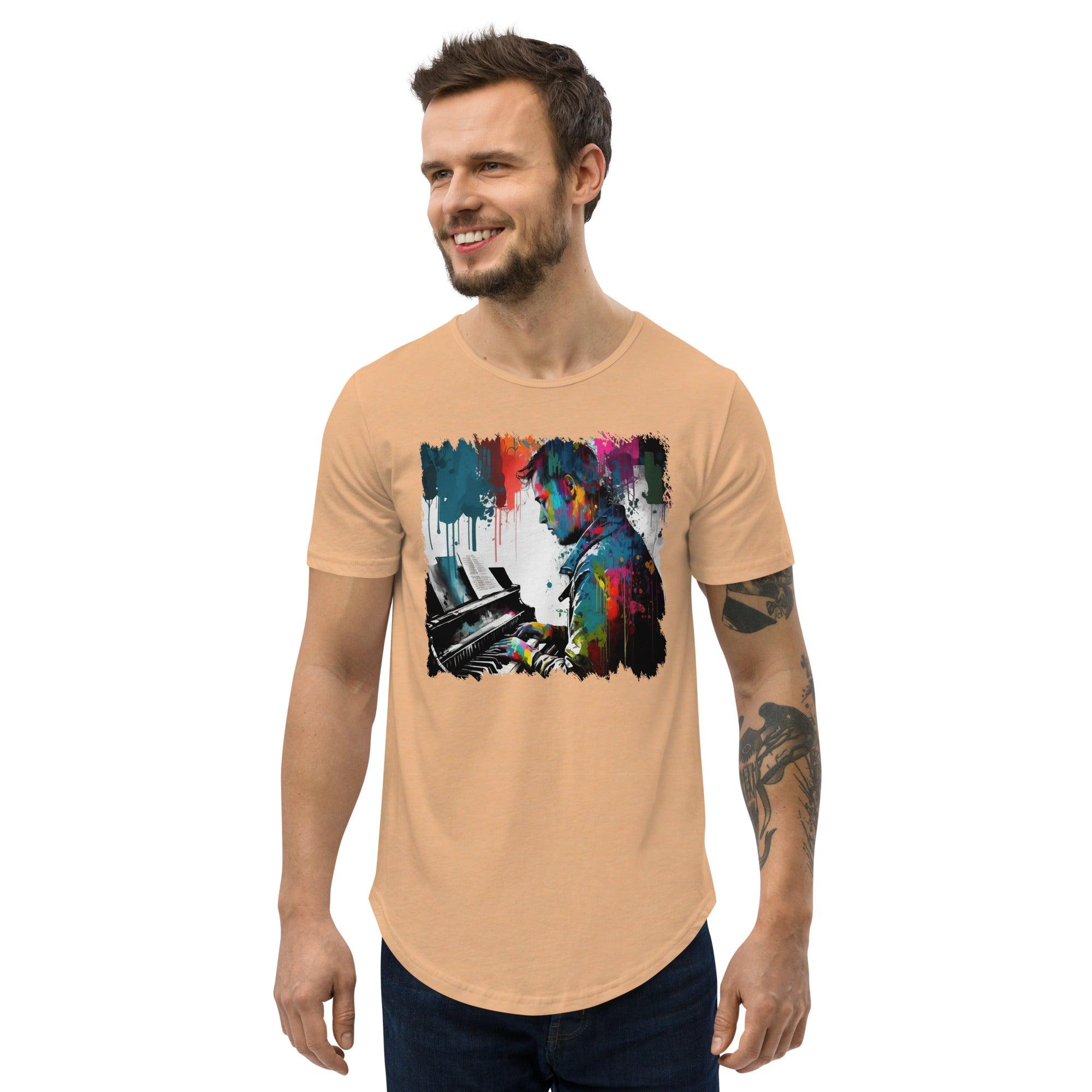 Throw Down Some Chords Men's Curved Hem T-Shirt - Beyond T-shirts