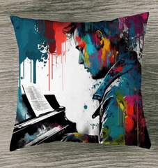 Throw Down Some Chords Outdoor Pillow - Beyond T-shirts