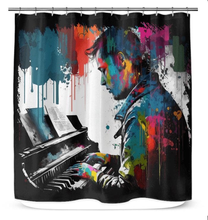 Throw Down Some Chords Shower Curtain - Beyond T-shirts