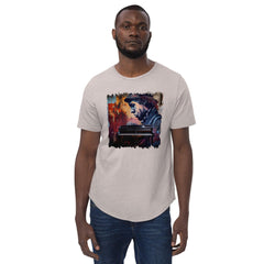 Ticklin' the Piano Men's Curved Hem T-Shirt - Beyond T-shirts
