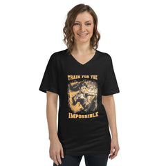 Train For The Impossible Unisex Short Sleeve V-Neck T-Shirt - Beyond T-shirts