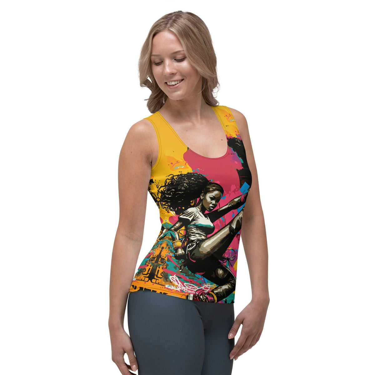 Train Hard Fight Easy Sublimation Cut & Sew Tank Top - Beyond T-shirts