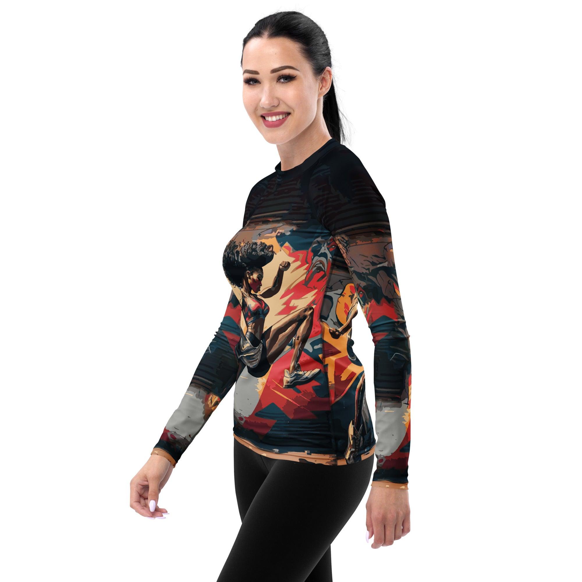 Train Hard Fight Easy Women's Rash Guard - Beyond T-shirts