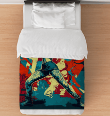 Train Hard Fight Harder Duvet Cover - Beyond T-shirts