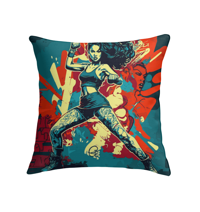 Train Hard Fight Harder Indoor Pillow - Beyond T-shirts