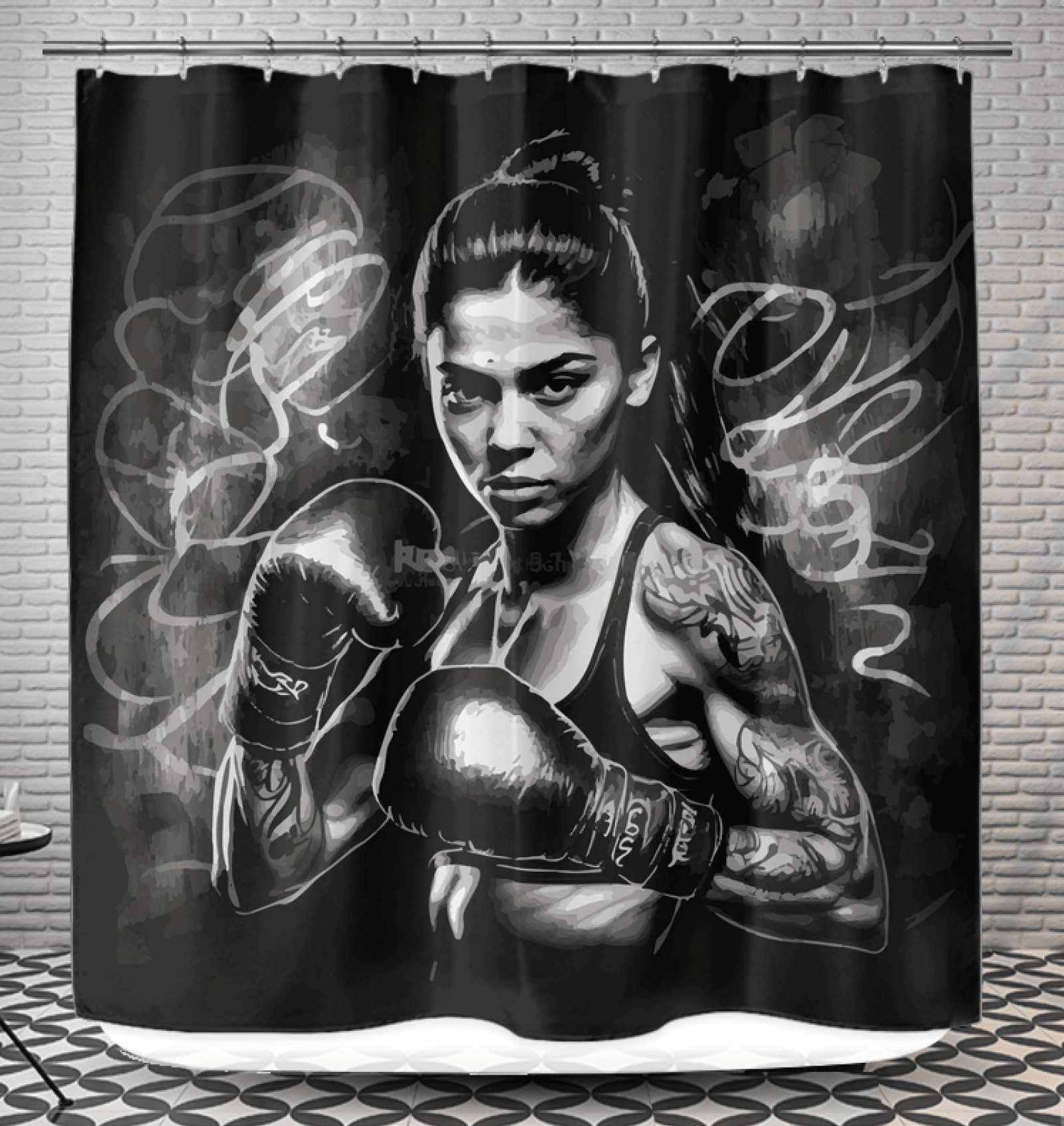 Tough Training Tougher Fights Shower Curtain - Dynamic Bathroom Decor