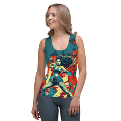 Train Hard Fight Harder Sublimation Cut & Sew Tank Top - Beyond T-shirts