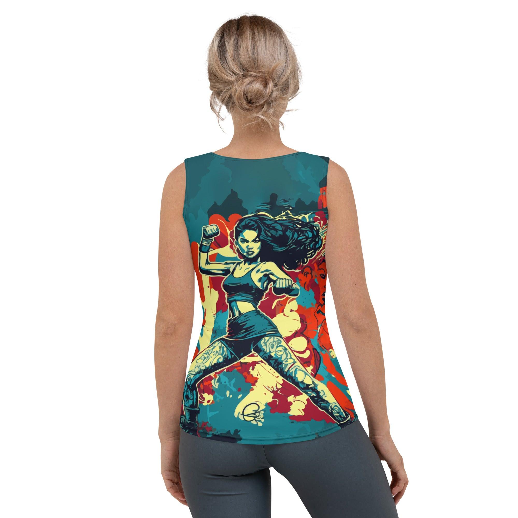 Train Hard Fight Harder Sublimation Cut & Sew Tank Top - Beyond T-shirts