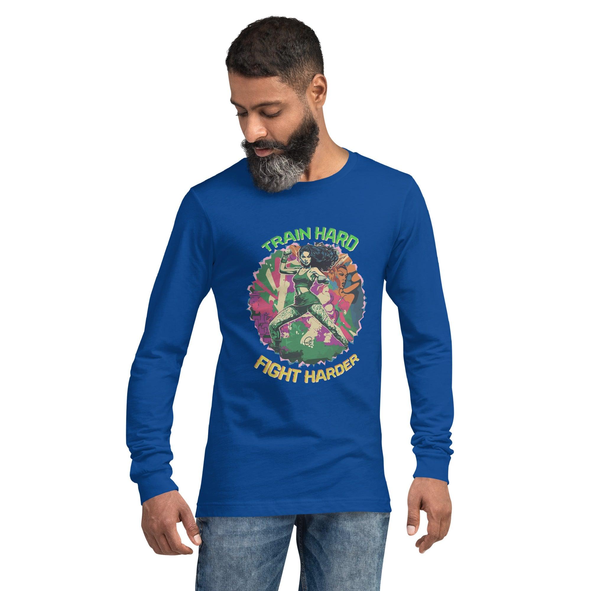 Train Hard Fight Harder Unisex Long Sleeve Tee - Beyond T-shirts