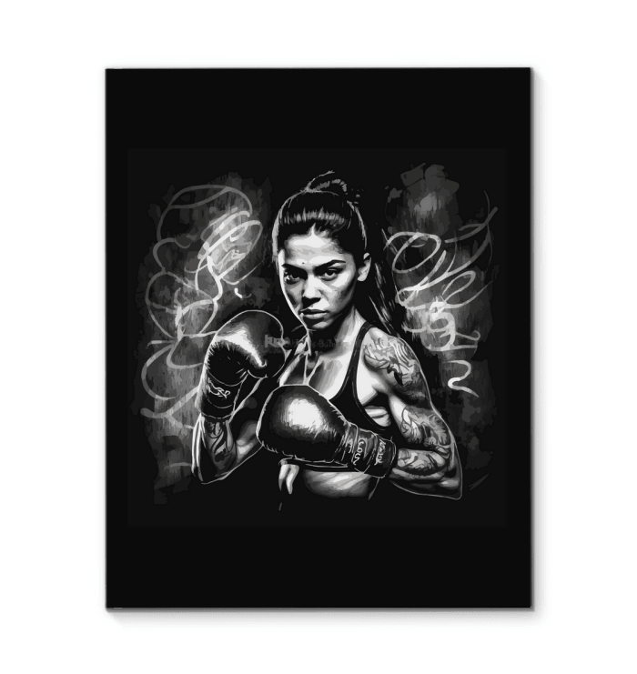 Inspirational wall art canvas featuring Train Hard Fight Harder quote.