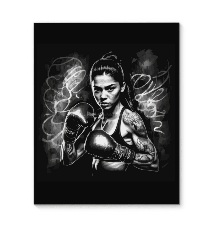 Home gym motivational Train Hard Fight Harder wrapped canvas art.