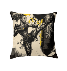 Train Hard, Fight Smart Indoor Pillow | Motivational Home Decor