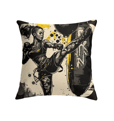 Train Hard, Fight Smart Indoor Pillow | Motivational Home Decor