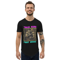 Train Hard Fight Smart Men's Curved Hem T-Shirt - Beyond T-shirts