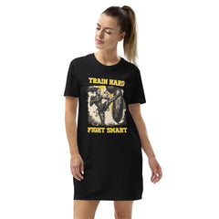 Train Hard Fight Smart Organic Cotton T-shirt Dress - Beyond T-shirts