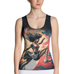 Train Hard Stay Focused Sublimation Cut & Sew Tank Top - Beyond T-shirts