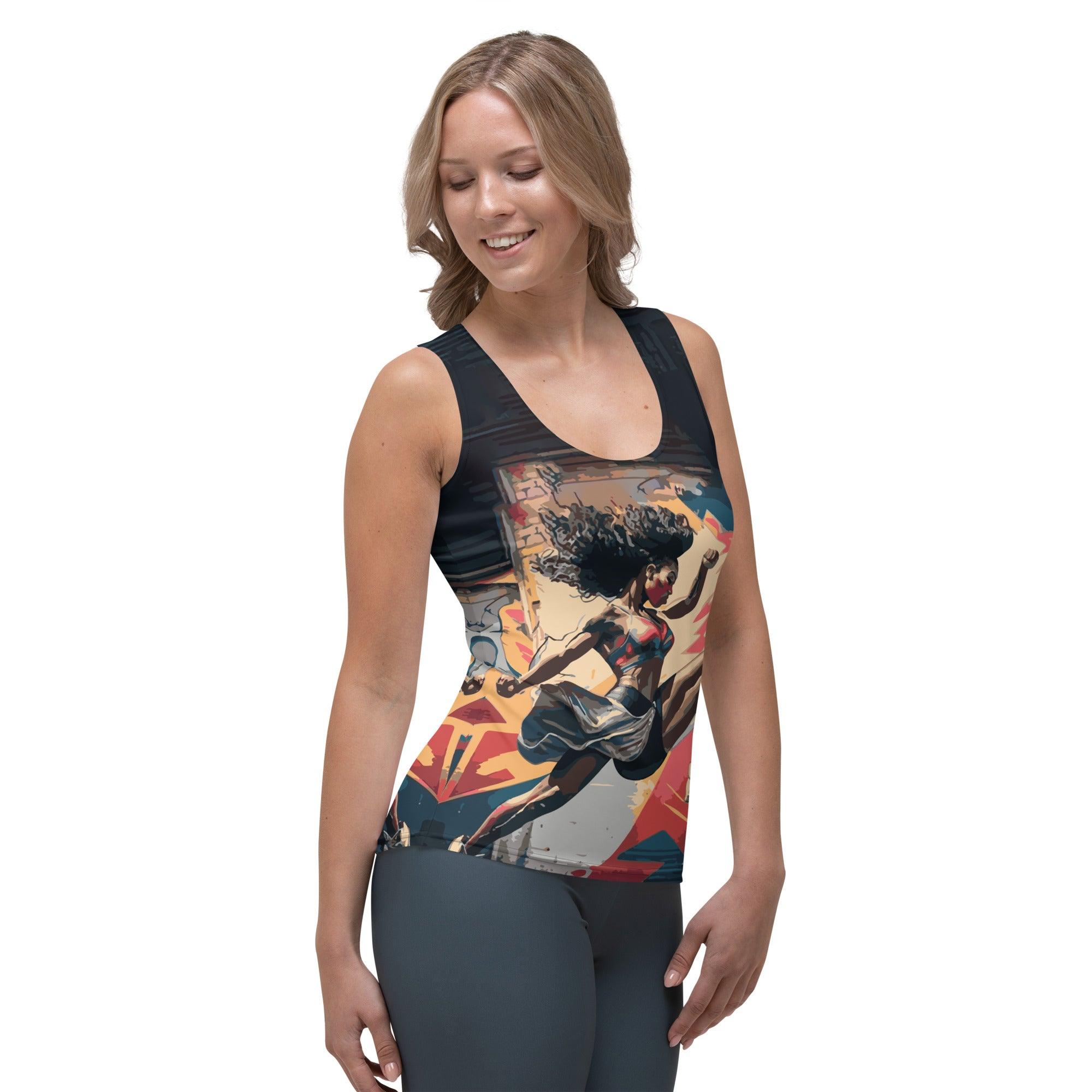 Train Hard Stay Focused Sublimation Cut & Sew Tank Top - Beyond T-shirts