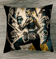 Train Like a Warrior Indoor Pillow | Motivational Home Decor