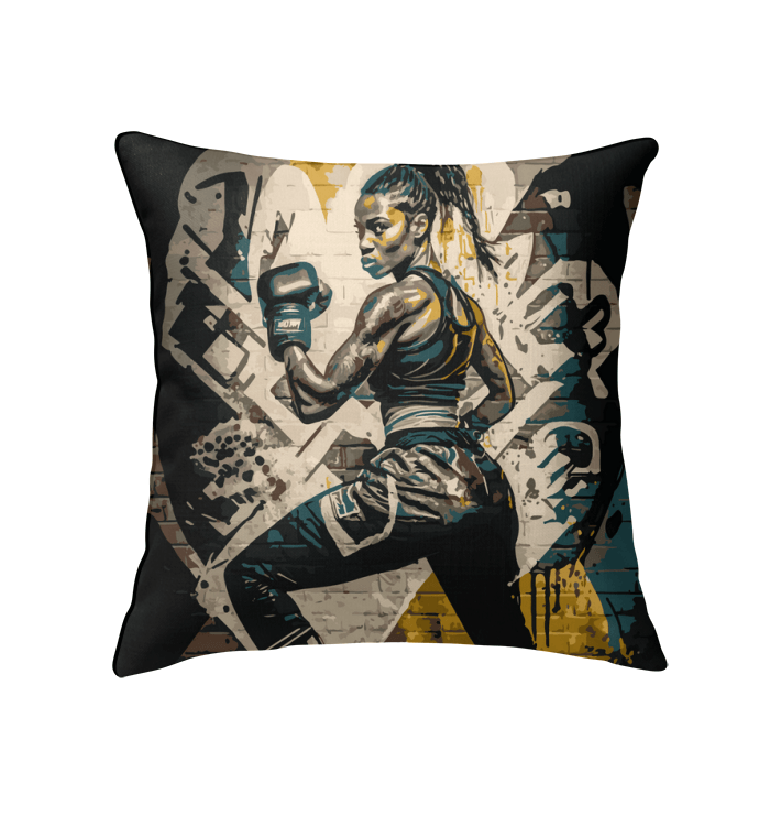 Train Like a Warrior Indoor Pillow | Motivational Home Decor