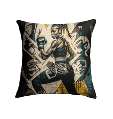 Train Like a Warrior Indoor Pillow | Motivational Home Decor