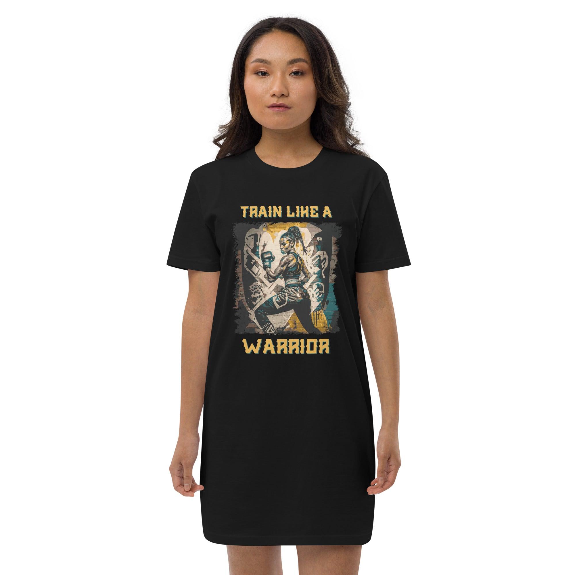 Train Like A Warrior Organic Cotton T-shirt Dress - Beyond T-shirts