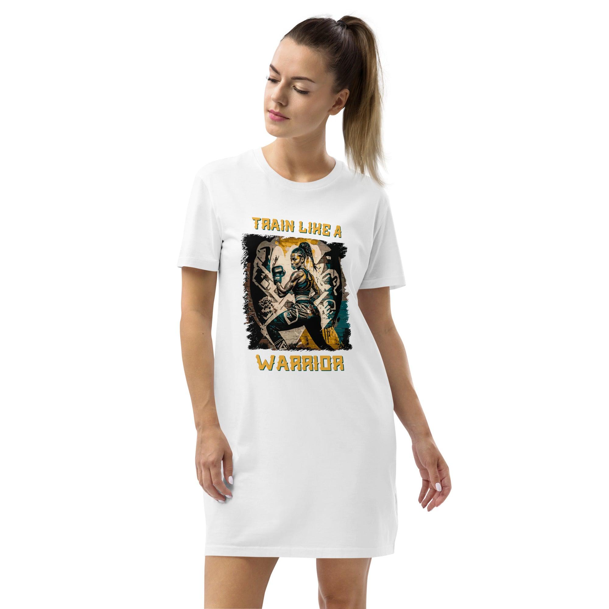 Train Like A Warrior Organic Cotton T-shirt Dress - Beyond T-shirts