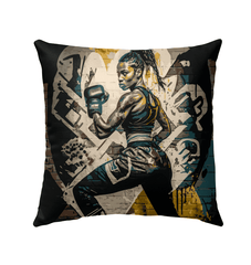 Train Like a Warrior Outdoor Pillow | Inspirational Patio Decor