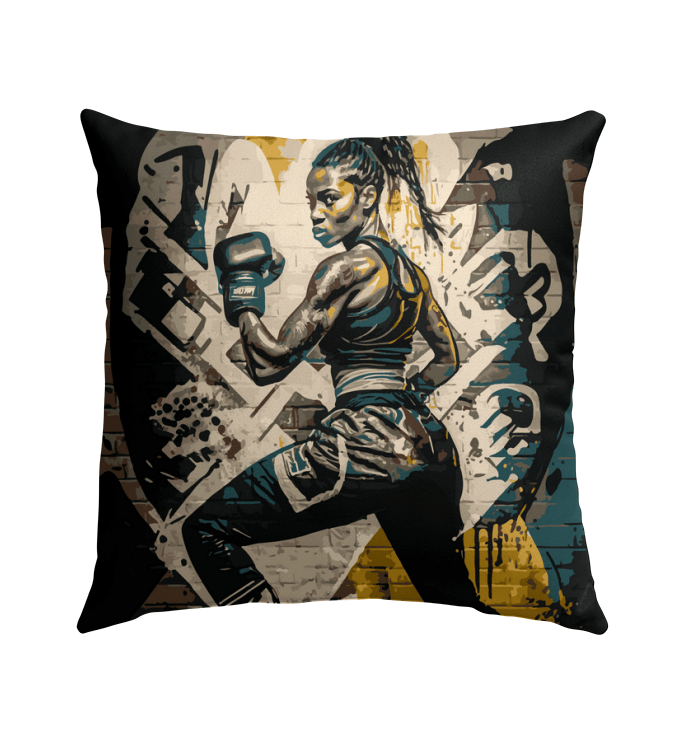 Train Like a Warrior Outdoor Pillow | Inspirational Patio Decor