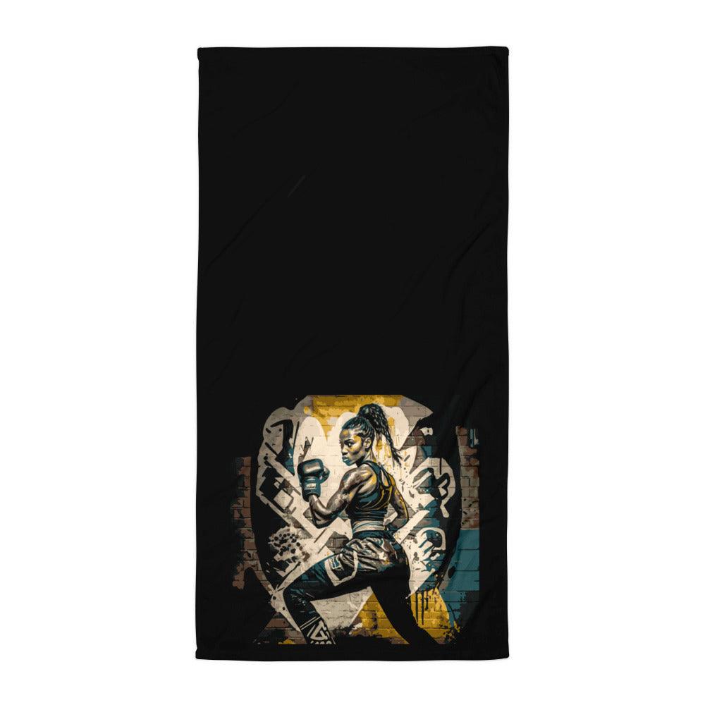 Train Like a Warrior Towel - Absorbent Fabric Detail