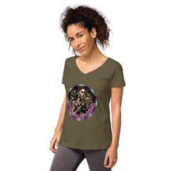 Train Like A Warrior Women’s Fitted V-neck T-shirt - Beyond T-shirts