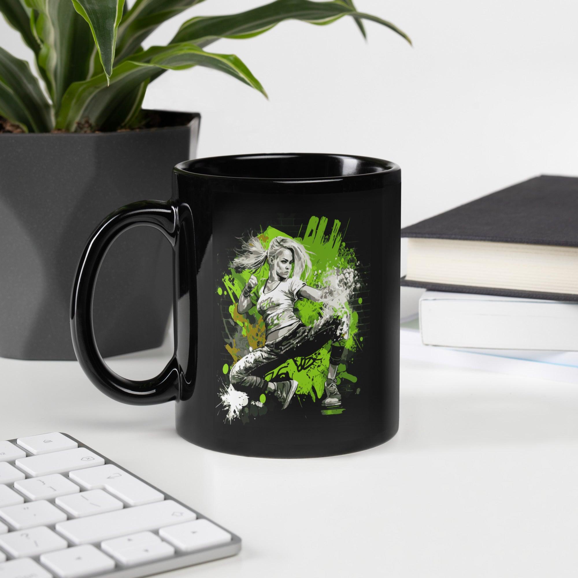 Train Like a Winner Black Glossy Mug - Beyond T-shirts
