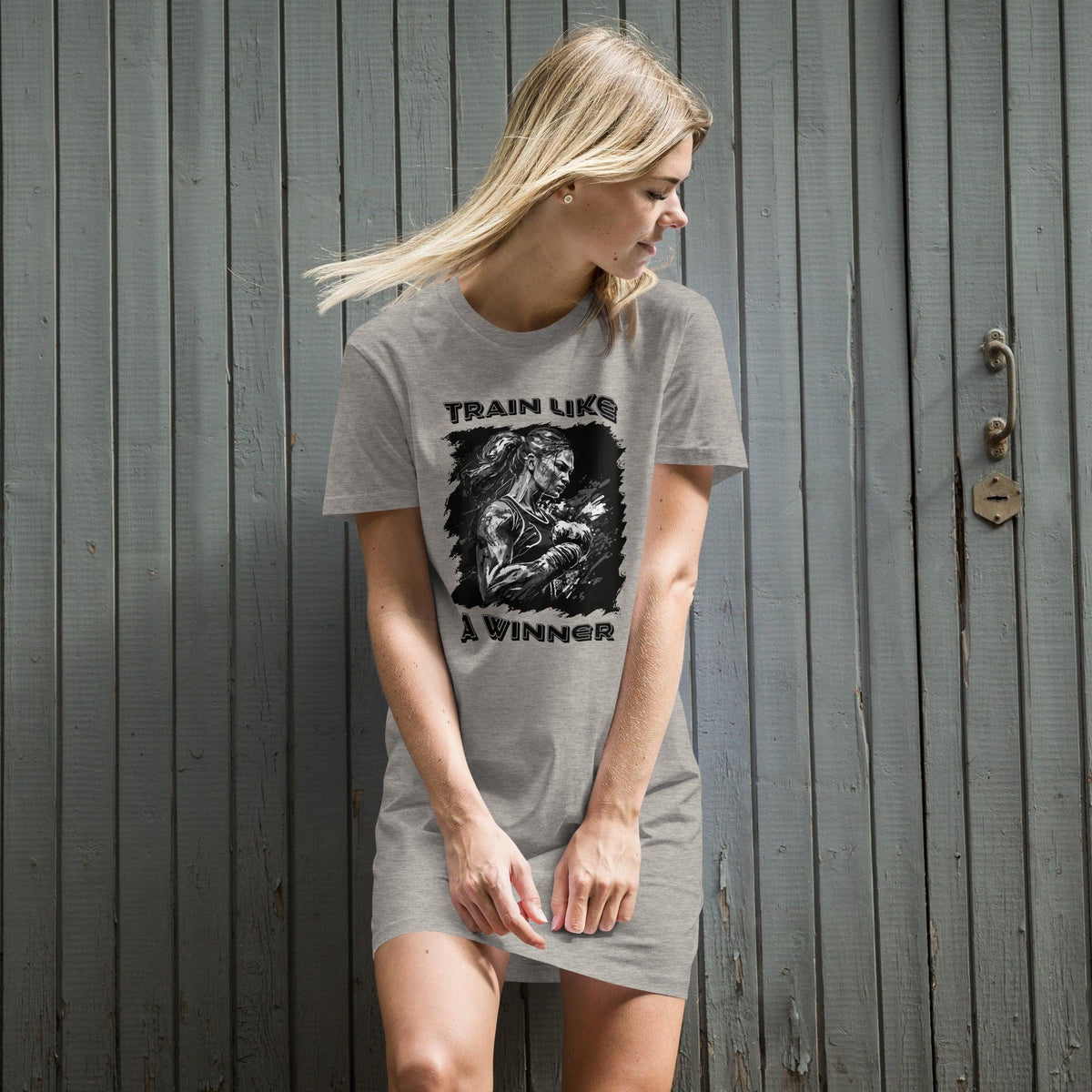 Train Like A Winner Organic Cotton T-shirt Dress - Beyond T-shirts