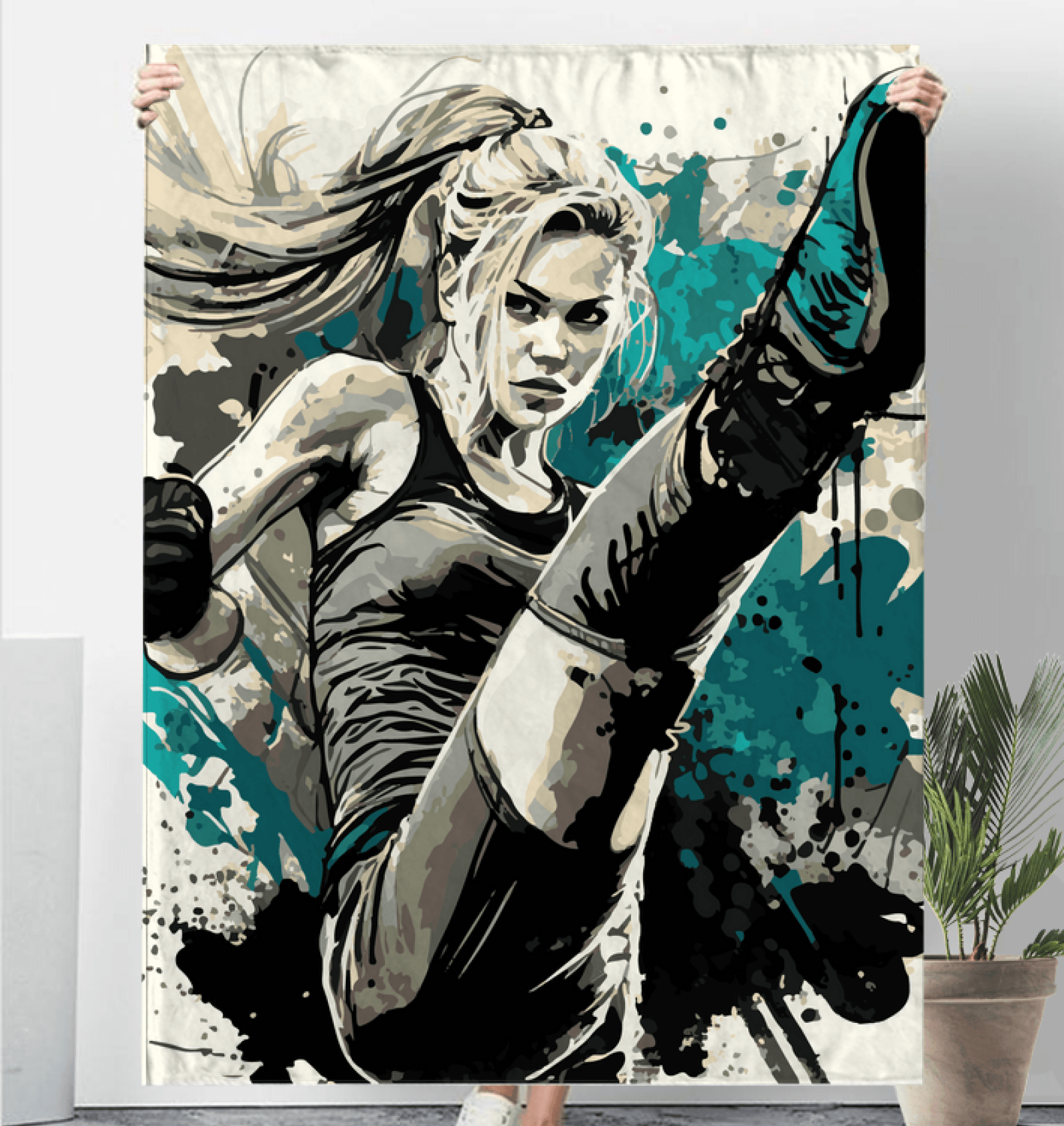 Motivational Sporty Sherpa Throw - Shop Now!